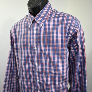 Brooks Brothers Regent Dress Shirt Plaid Non-Iron Long Sleeve Mens Size Large